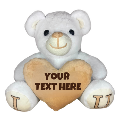 White Skin Color - I Love You Teddy Bear - Love Bear