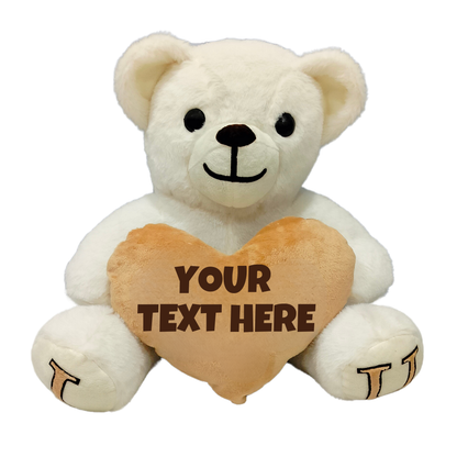 Off White Skin Color - I Love You Teddy Bear - Love Bear