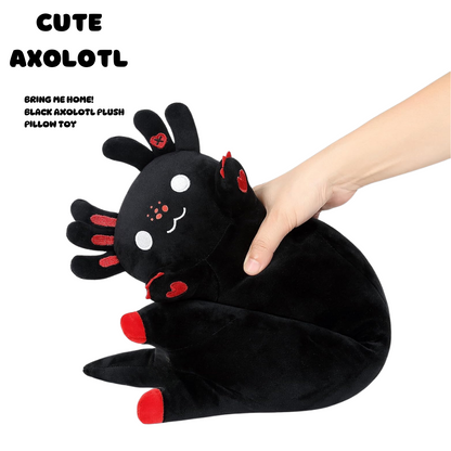 Adorable Long Black Axolotl Plush