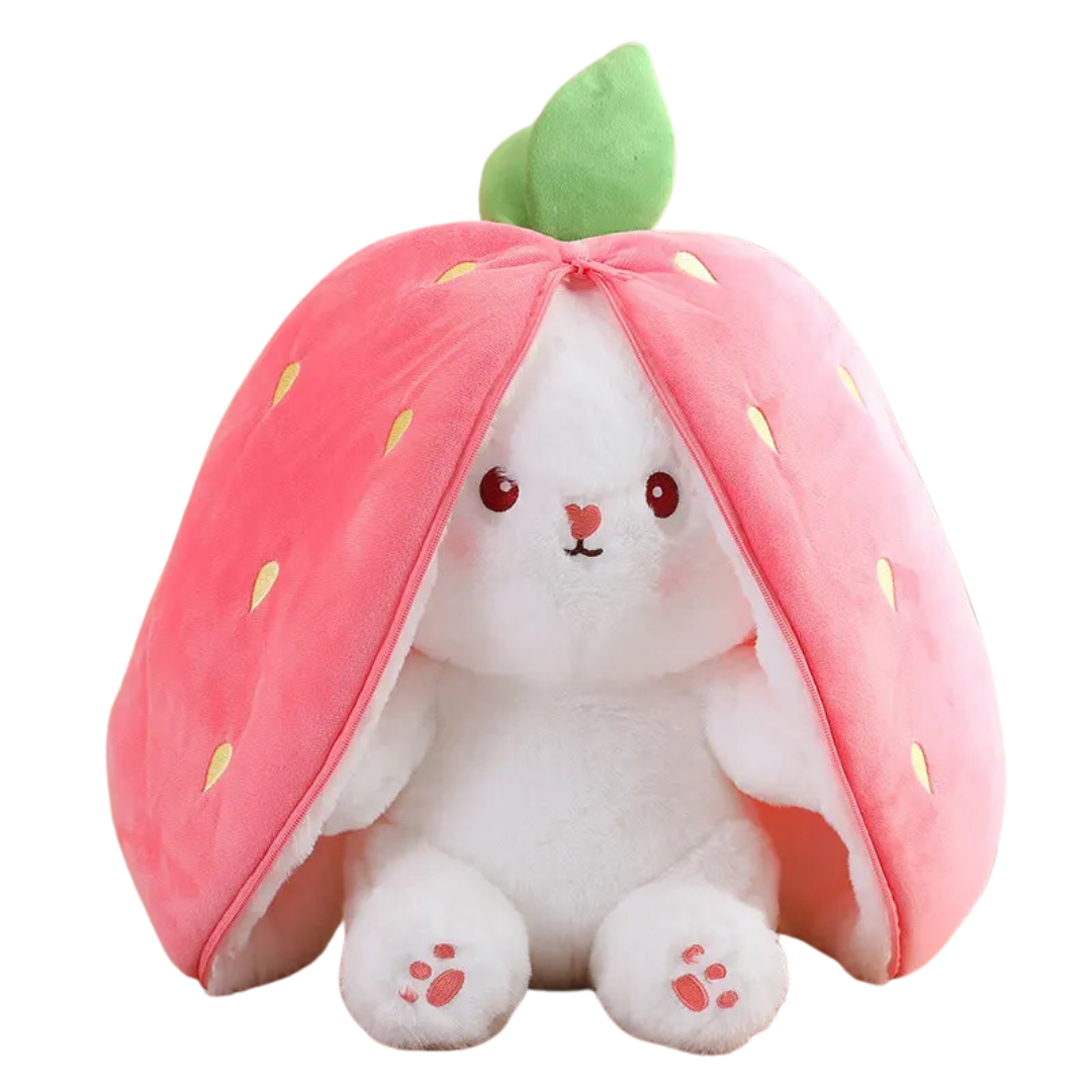 Strawberry Bunny Reversible Plush