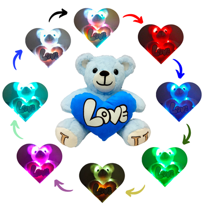 Blue Skin Color - I Love You Teddy Bear - Love Bear