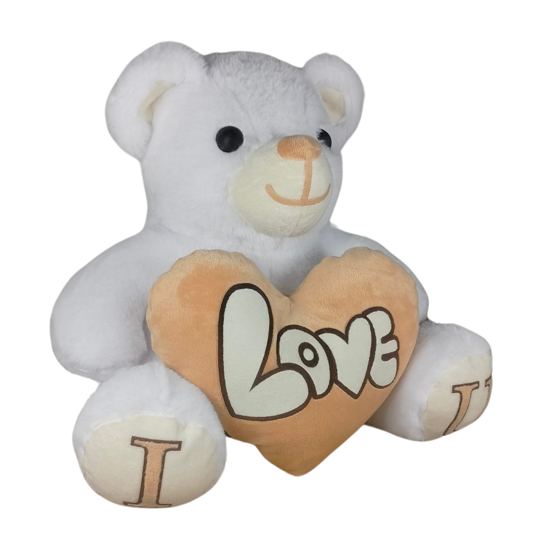 White Skin Color - I Love You Teddy Bear - Love Bear