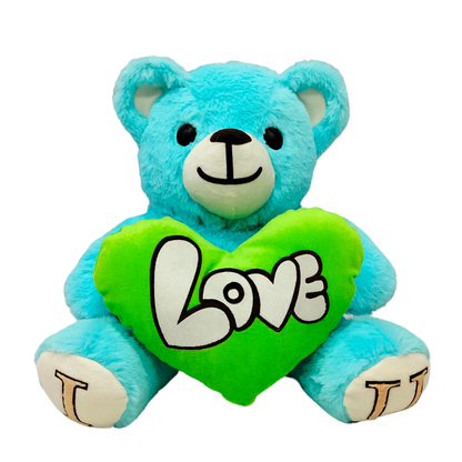 Sea Green Skin Color - I Love You Teddy Bear - Love Bear