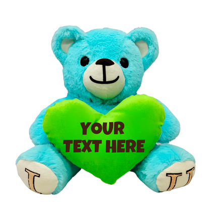 Sea Green Skin Color - I Love You Teddy Bear - Love Bear