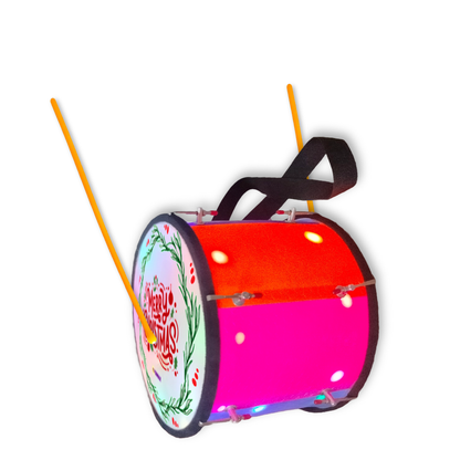 11.5 Inch - Multicolor - Plastic  - Christmas Lighting Drum - Sensor Based - Double Side