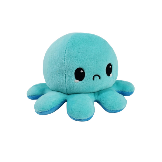 HAPPY BLUE & LIGHT BLUE SAD REVERSIBLE PLUSH