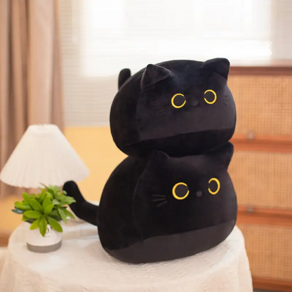 3D Black Cute Kawaii Cat Plush Soft Toy