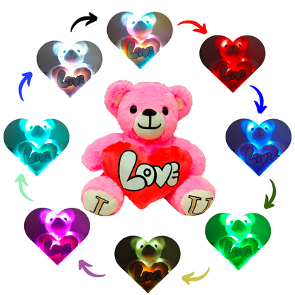 Pink Skin Color - I Love You Teddy Bear - Love Bear