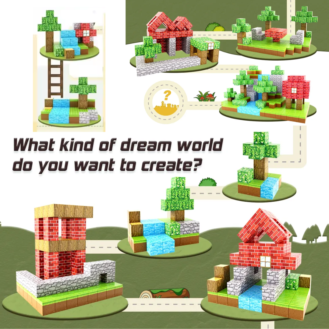 Magnetic Building Blocks- Construction Theme