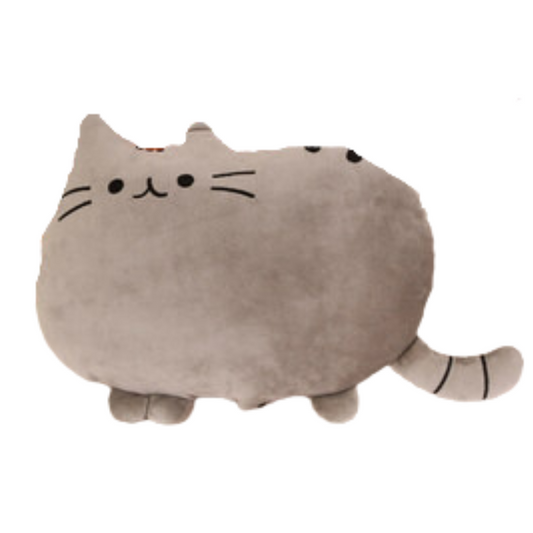 CUTE GREY KAWAIII CAT PLUSH TOY