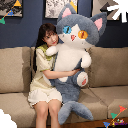 Cute Shark Cat Grey Long Plushie