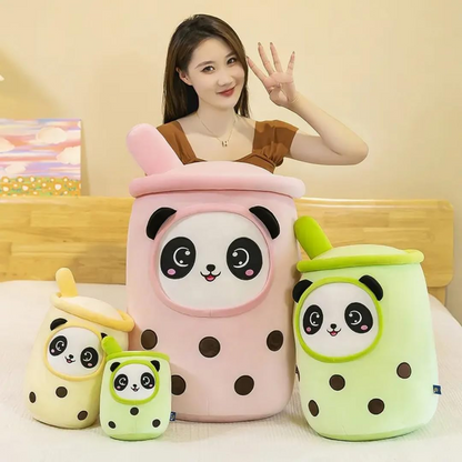 CUTE GREEN BOBA PANDA PLUSH PILLOW