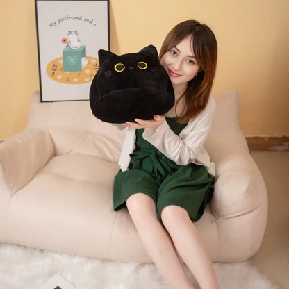 3D Black Cute Kawaii Cat Plush Soft Toy