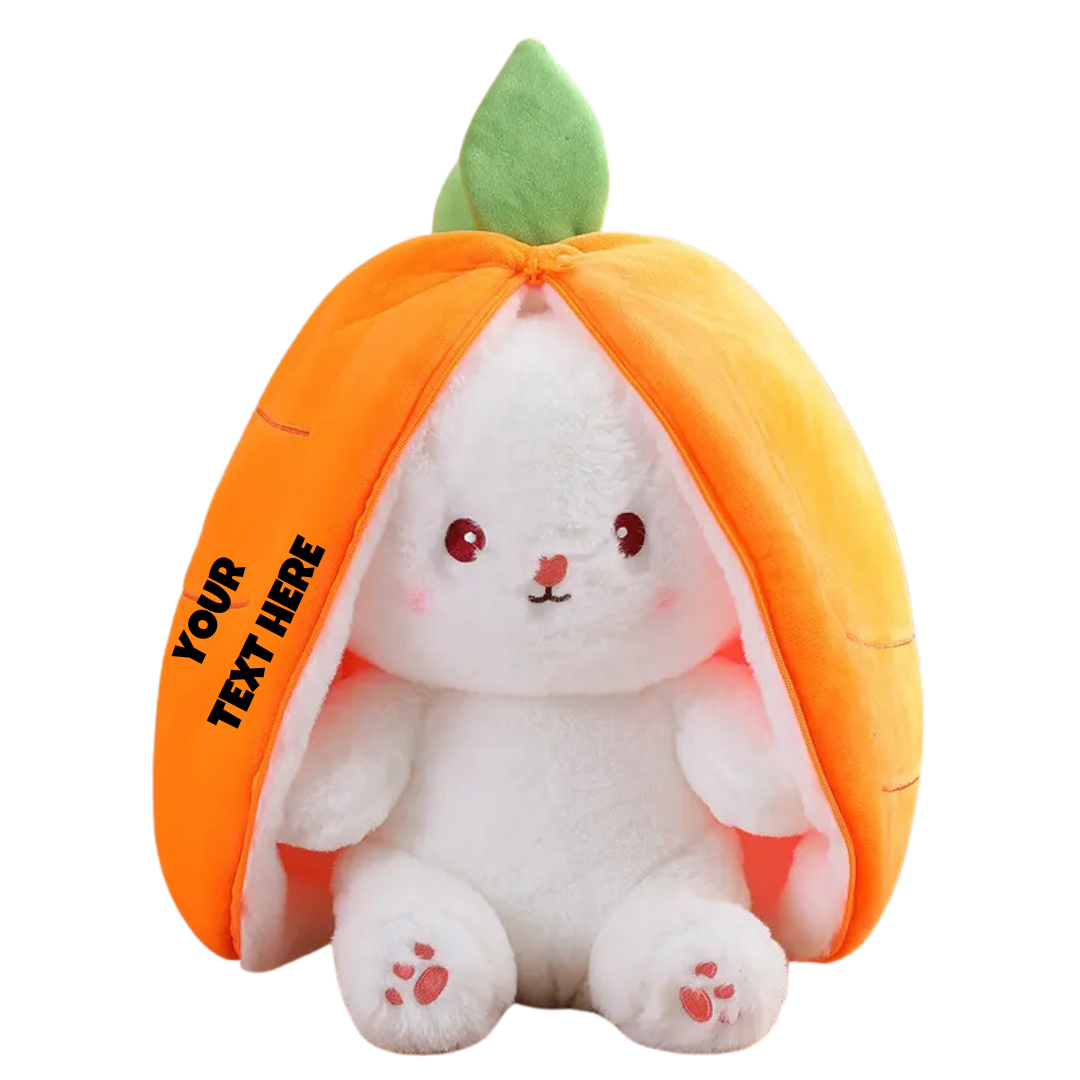 Carrot Bunny Reversible Plush