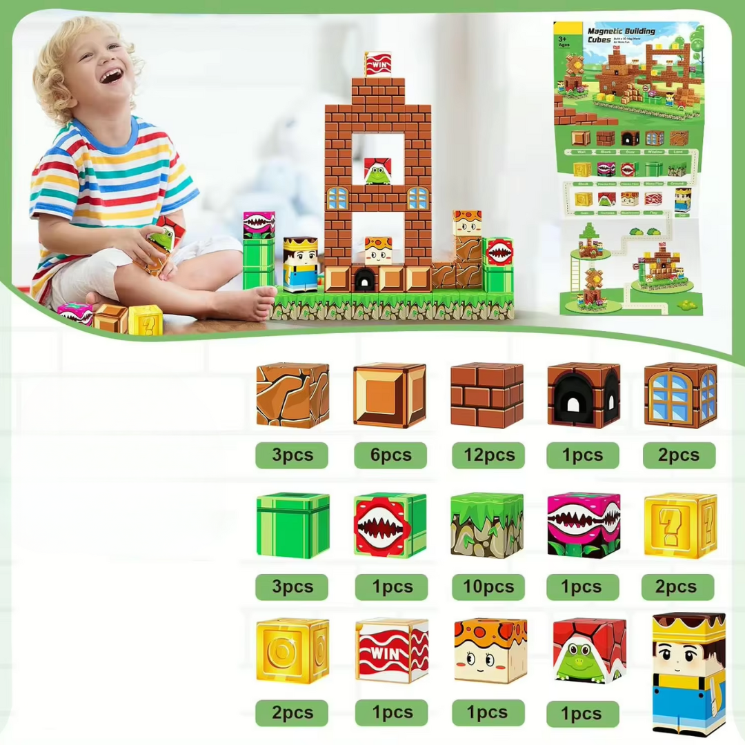 Magnetic Building Blocks- Gaming Theme