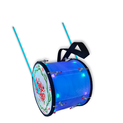 11.5 Inch - Blue - Christmas Lighting Drum - Sensor Based - Double Side