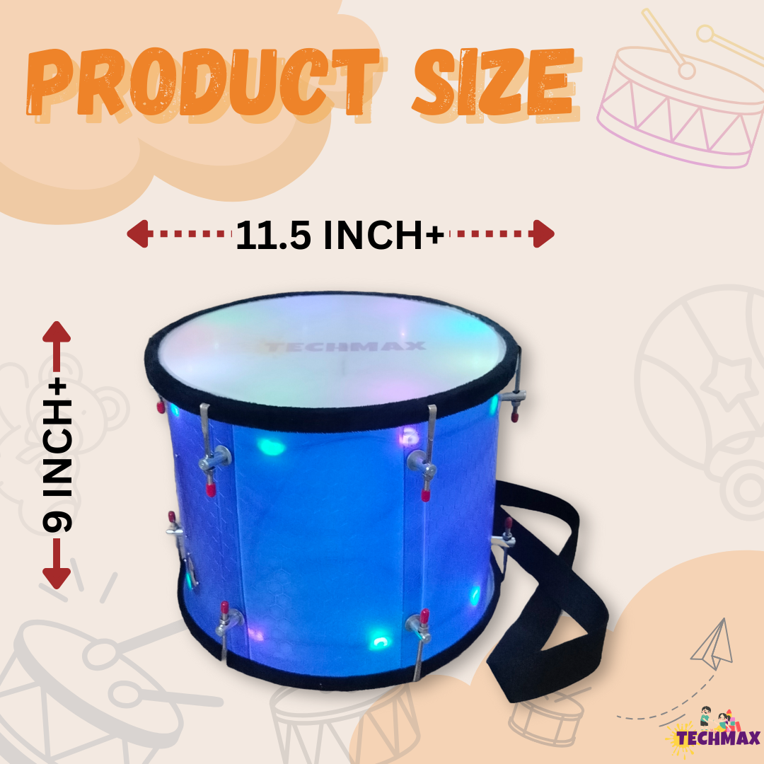 11.5 Inch - Blue - Christmas Lighting Drum - Sensor Based - Double Side