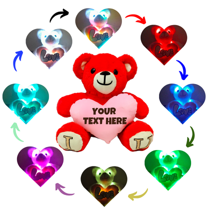 Red Skin Color - I Love You Teddy Bear - Love Bear