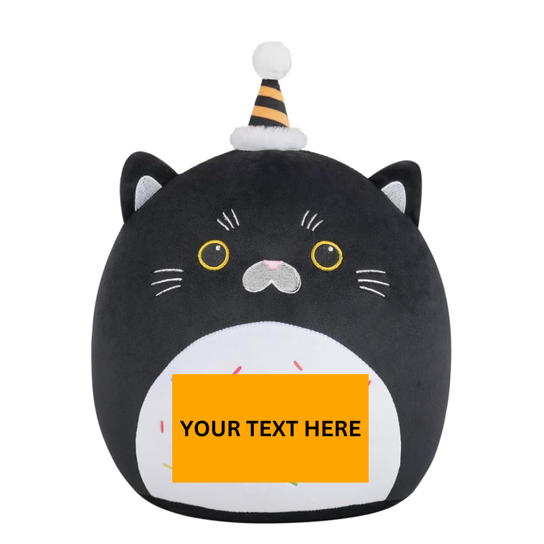 Happy Birthday Black Cat Plush