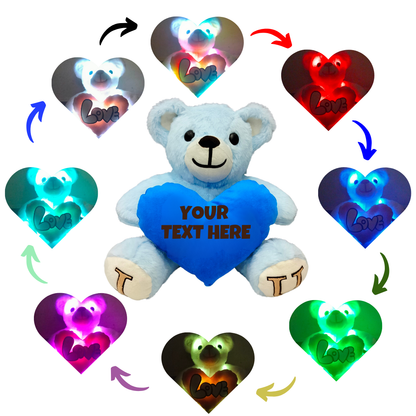 Blue Skin Color - I Love You Teddy Bear - Love Bear