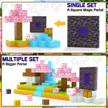 Magnetic Building Blocks- Cherry Blossom Theme