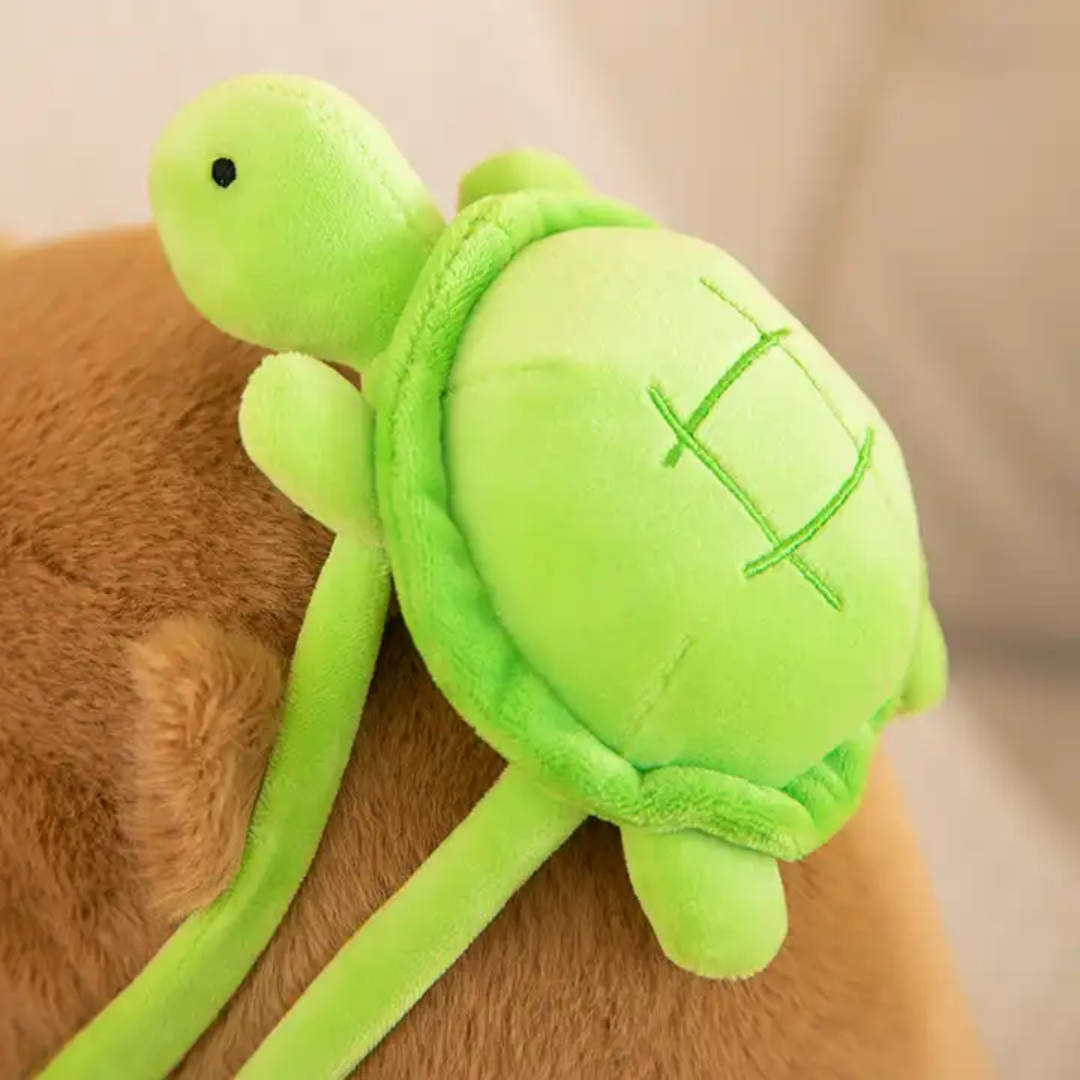 Cute Capybara Plush Pillow Kawaii Capybara Stuffed Animals Toys with Turtle Bag Hugging Gifts for Kids