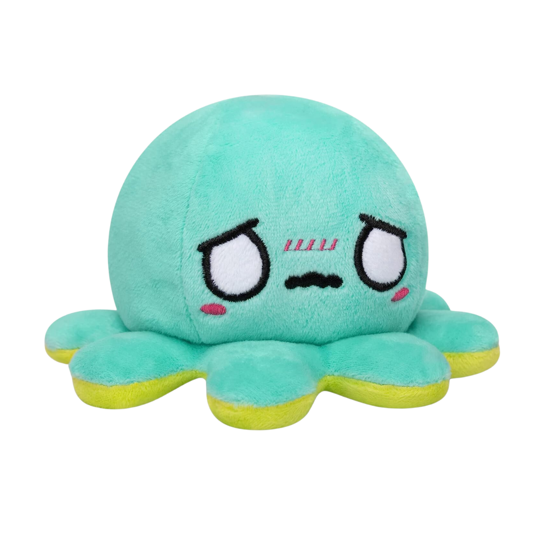 HAPPY GREEN & WORRID AQUA REVERSIBLE PLUSH