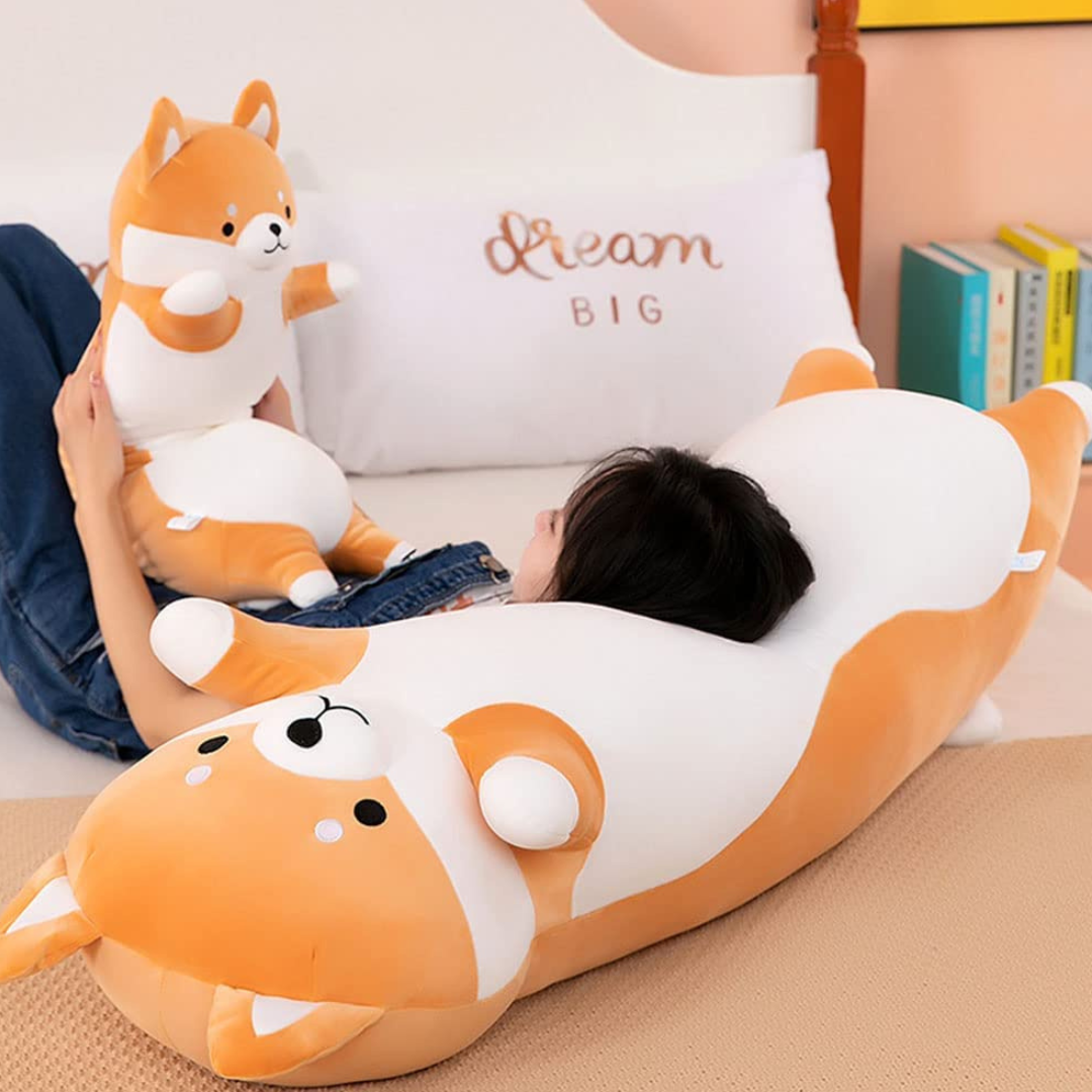 Long Shiba Inu Dog Plush Pillow