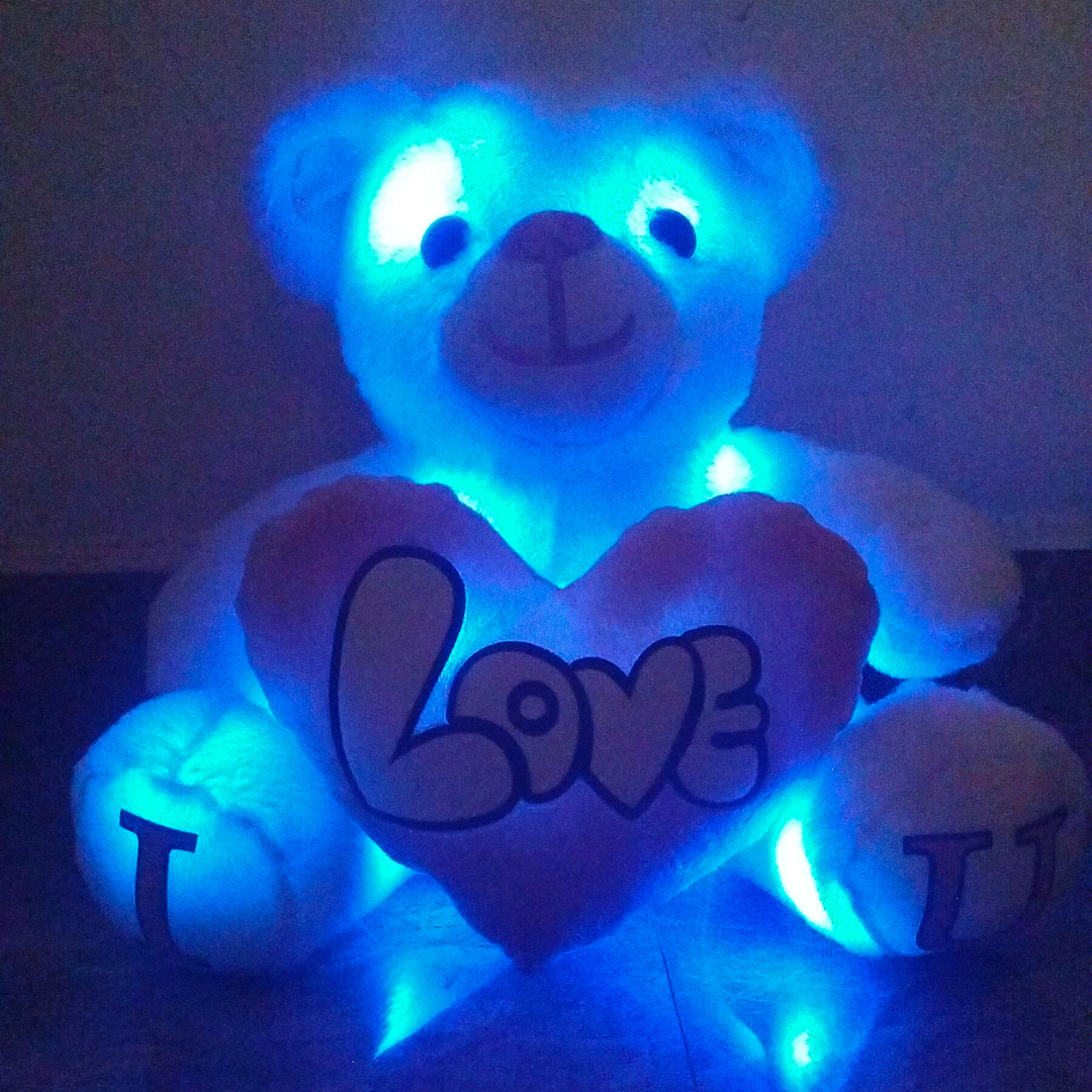 Blue Skin Color - I Love You Teddy Bear - Love Bear