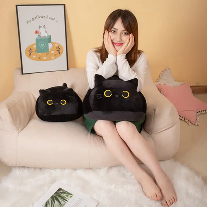 3D Black Cute Kawaii Cat Plush Soft Toy