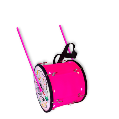 11.5 Inch - Pink - Plastic - Happy Birthday Lighting Drum - Sensor Based - Double Side