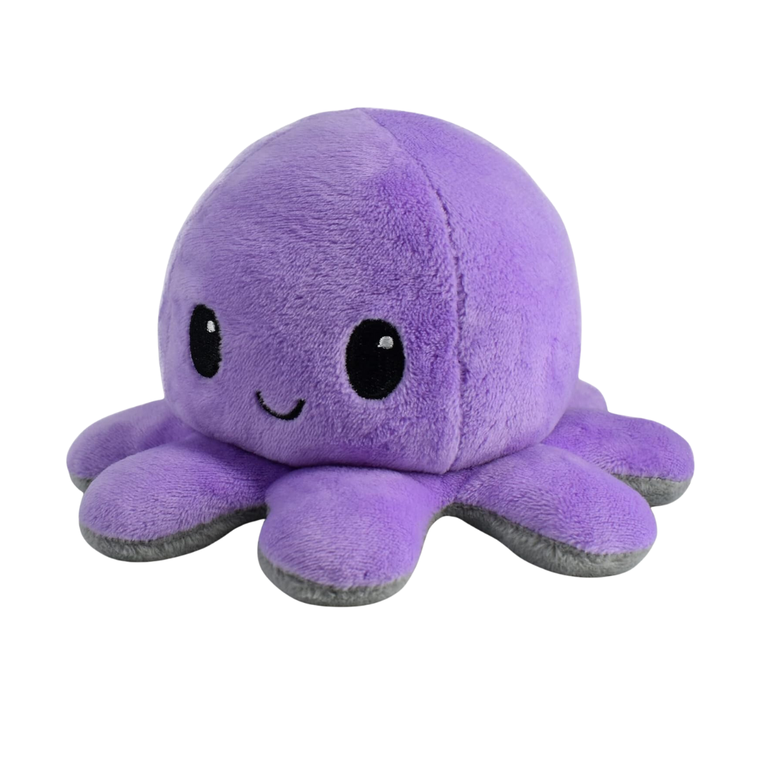 HAPPY PURPLE & DEAD GRAY REVERSIBLE PLUSH