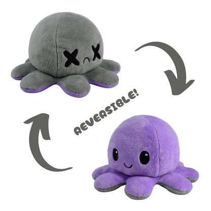 HAPPY PURPLE & DEAD GRAY REVERSIBLE PLUSH