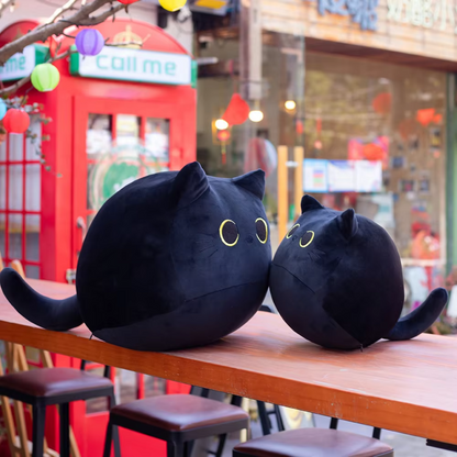 3D Black Cute Kawaii Cat Plush Soft Toy