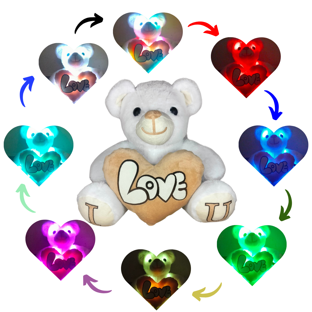 White Skin Color - I Love You Teddy Bear - Love Bear