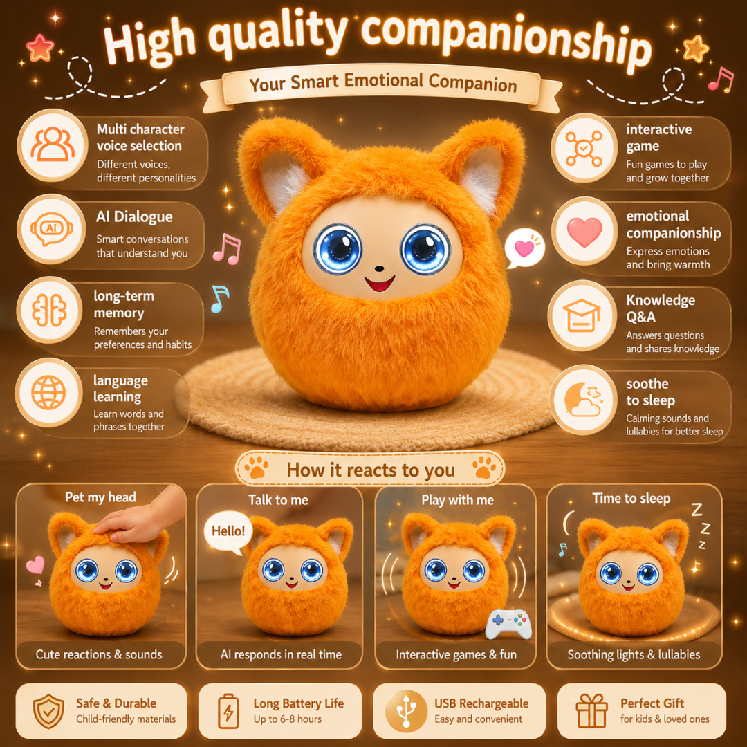 AI Plush Toy - Off White Color - 22 CM