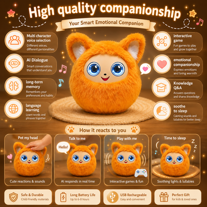 AI Plush Toy - Off White Color - 22 CM