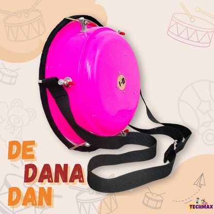 9Inch - Pink - Plastic  - Lighting Dholak Tasha - Sensor Based - Single Side