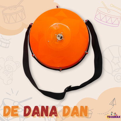 11.5 Inch - Orange - Plastic  - Lighting Dholak Tasha - Sensor Based - Single Side